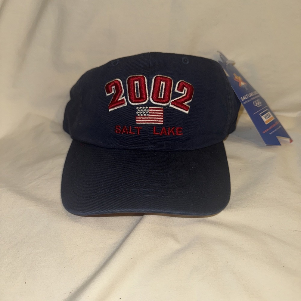 Vintage 2002 SALT LAKE CITY Navy Adjustable WINTER OLYMPICS Dad Hat official NWT